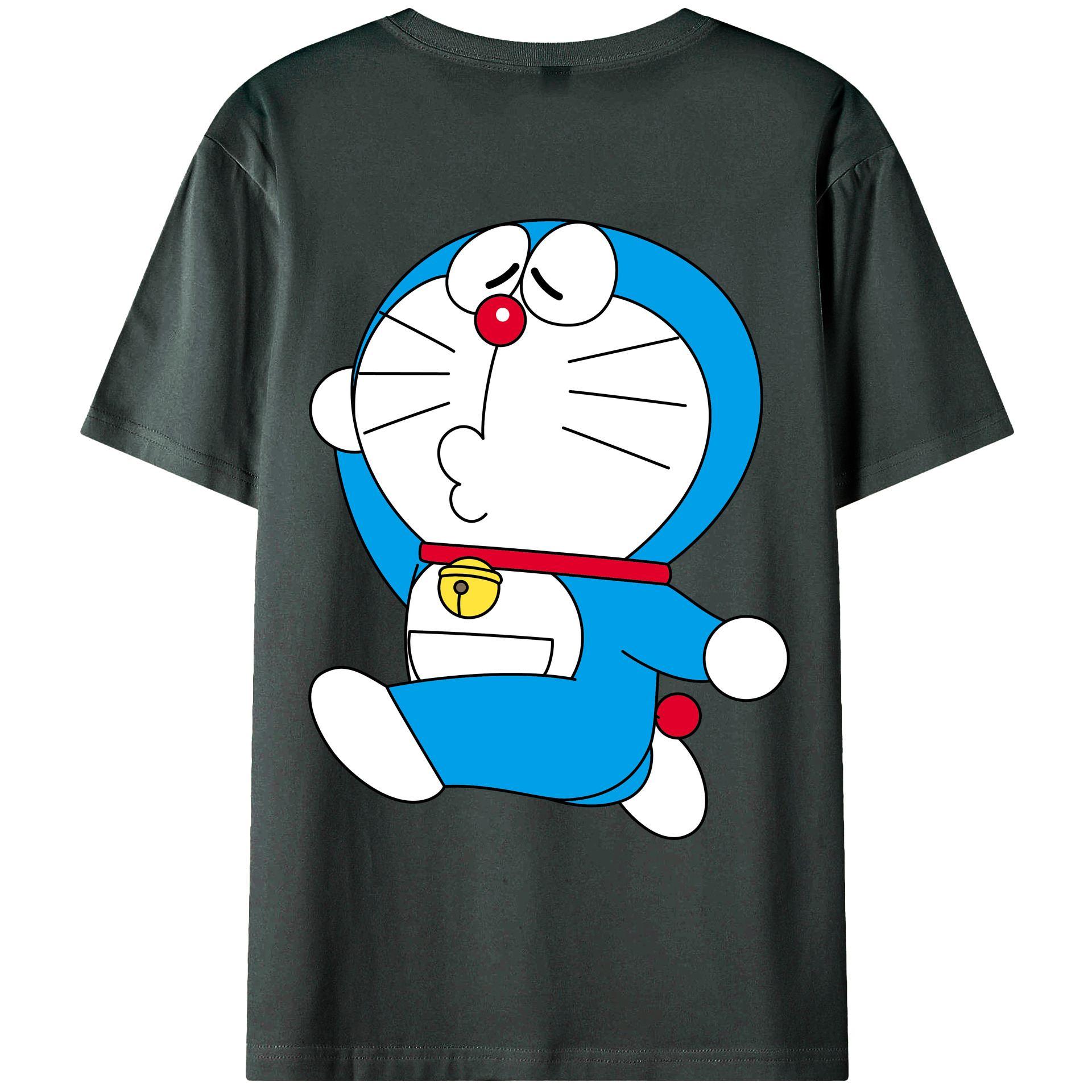 （画像用） ドラえもん Doraemon 綿100％ メンズ半袖Tシャツ（バックプリント） 通気性